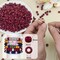 MIIIM 1200PCS 6x9mm Maroon Pony Beads Bulk, Kandi Beads for Bracelets Making Kit, Hair Braids Crafts for Jewelry Making (Maroon)